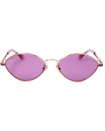 Jimmy Choo Oval-frame Sunglasses - Purple