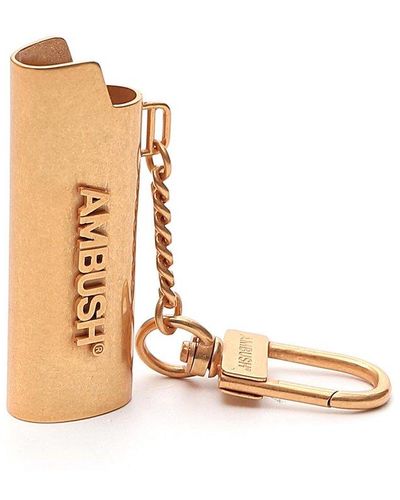 Ambush Lighter Case Logo Embossed Keyring - Metallic