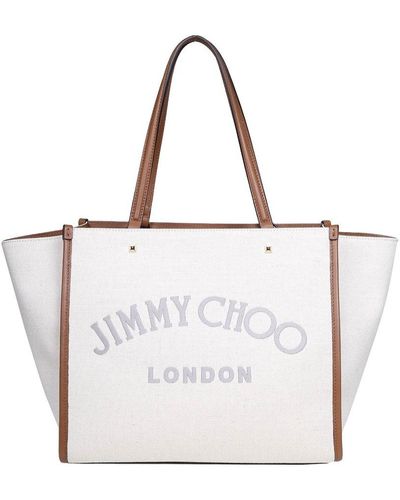 Jimmy Choo Logo-print Tote Bag - White