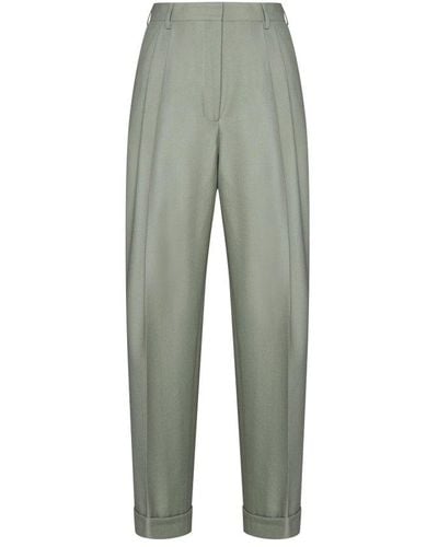 Dries Van Noten Pleated Tailored Pants - Green