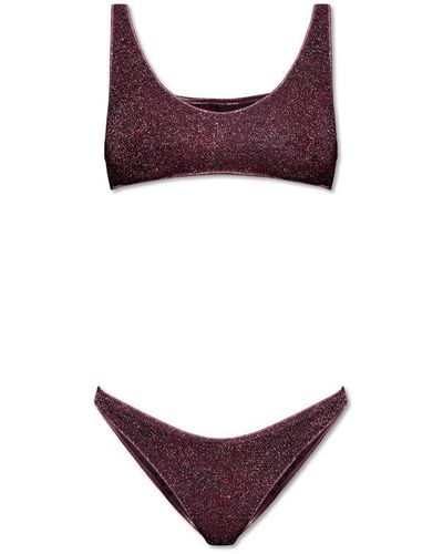 Oséree Lumiere Shimmer Bikini Set - Purple