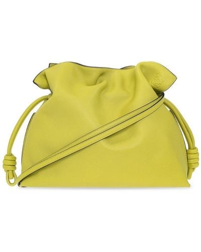 Loewe Flamenco Drawstring Clutch Bag - Yellow