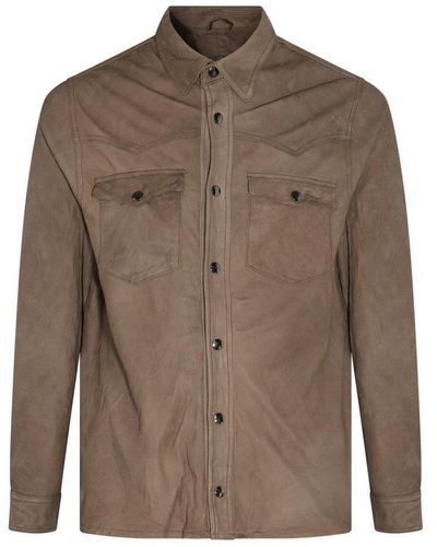 Giorgio Brato Buttoned Long-sleeved Shirt - Brown