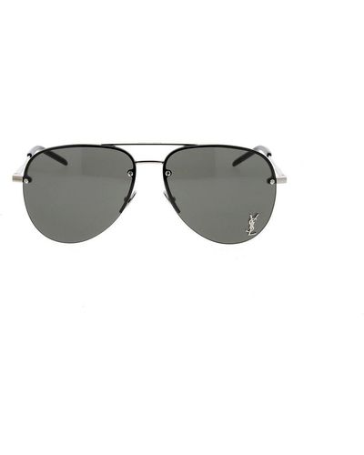 Saint Laurent Classic Aviator Frame Sunglasses - Black