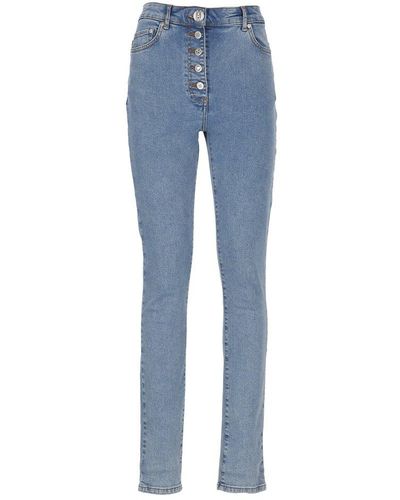 Moschino Jeans High-waisted Straight-leg Jeans - Blue
