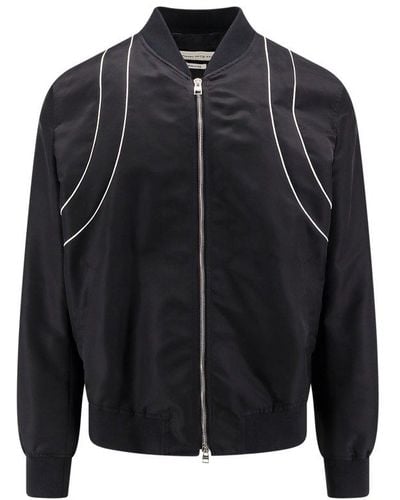Alexander McQueen Zip Up Jacket - Black