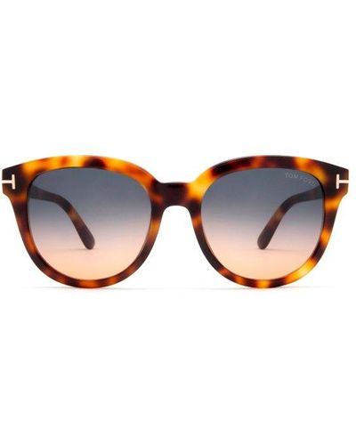 Tom Ford Olivia Rectangle Frame Sunglasses - Blue