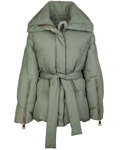 Khrisjoy Iconic Belted Down Jacket - Green