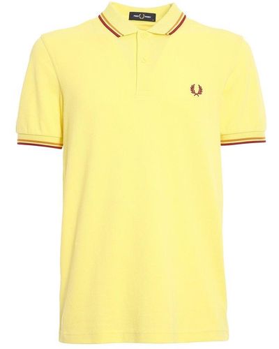 Fred Perry Twin Tipped Short-sleeved Polo Shirt - Yellow