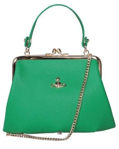 Vivienne Westwood Orb Plaque Chain-linked Tote Bag - Green