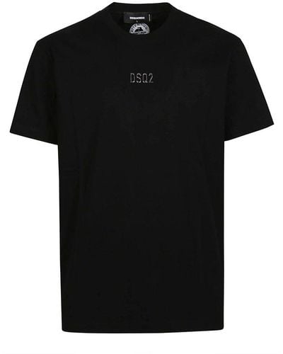 DSquared² Logo Detailed Crewneck T-shirt - Black