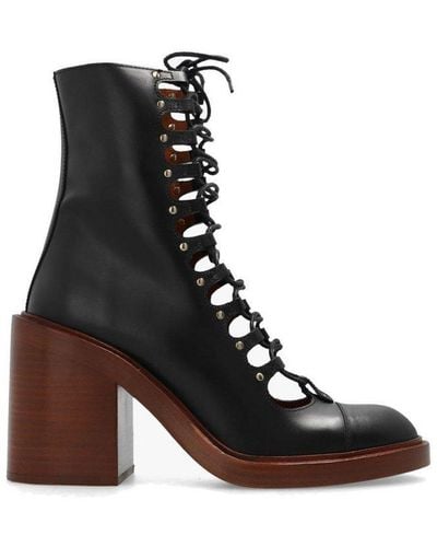 Chloé 'may' Heeled Boots - Black