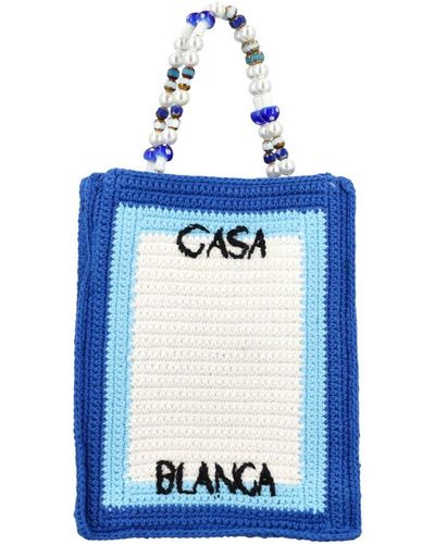 Casablancabrand Tennis Beaded Crochet Bag - Blue