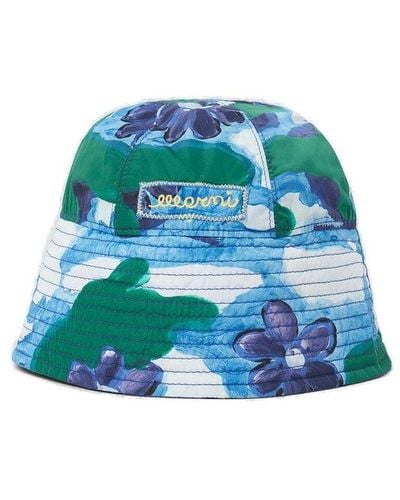 Marni Illusions Bucket Hat - Blue