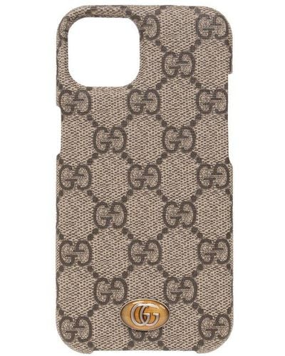 Gucci Iphone 14 Case - Brown