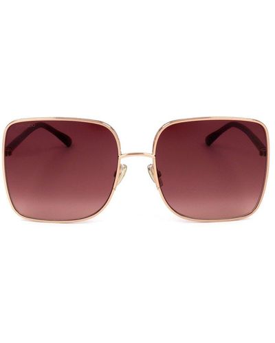 Jimmy Choo Aliana Square Frame Sunglasses - Pink