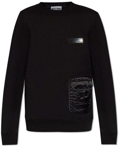 Moschino Sweatshirt With Logo, - Black
