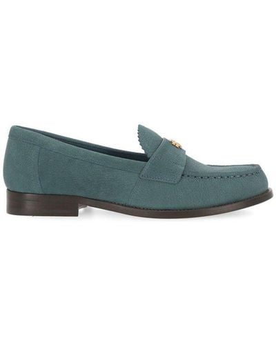 Tory Burch Logo Plaque Slip-on Loafers - Green