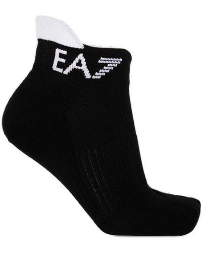 EA7 Socks With Logo, - Black