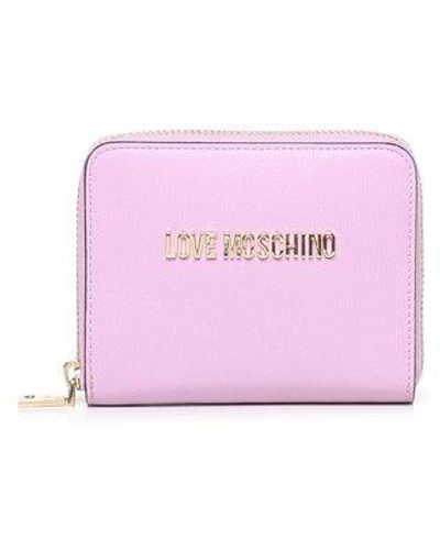 Love Moschino Bi-fold Wallet With Logo - Pink