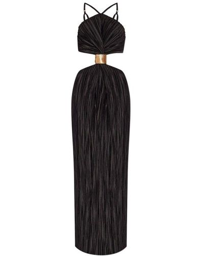 Cult Gaia Mitra Pleated Gathered Gown - Black