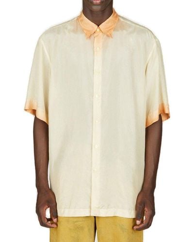 Dries Van Noten Cassidye Tie-dyed Short-sleeved Shirt - White