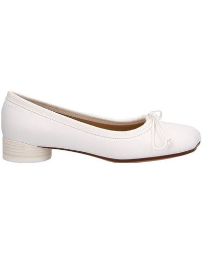 MM6 by Maison Martin Margiela Leather Ballet Flats - Natural
