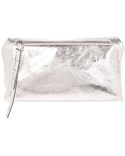 Ami Paris Zipped Top Handle Bag - White