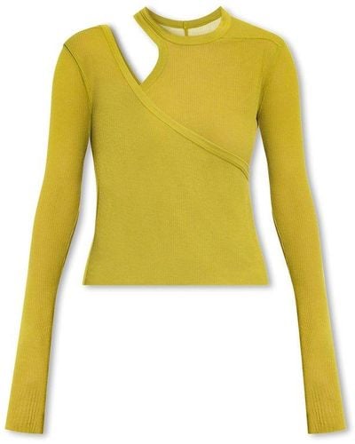 Rick Owens Ziggy Banana Asymmetric Sweater - Yellow