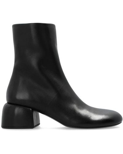 Marsèll Round Toe Zipped Boots - Black