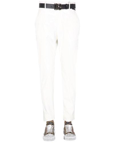 Dolce & Gabbana Regular Fit Trousers - White