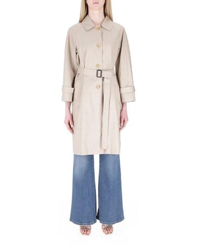 Max Mara Belted Trench Coat - Blue