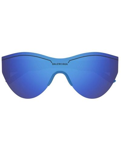 Balenciaga Shield Frame Sunglasses - Blue