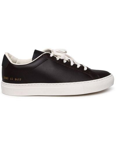 Common Projects Retro Round-toe Low-top Sneakers - Black