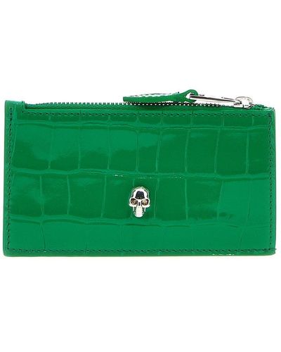 Alexander McQueen Skull Wallet Wallets, Card Holders - Green