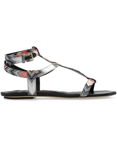 Missoni Patterned Ankle Strapped Sandals - Multicolor