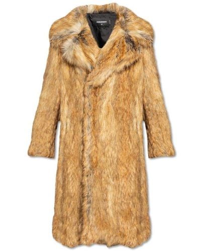 DSquared² Mid-length Fur Coat - Metallic
