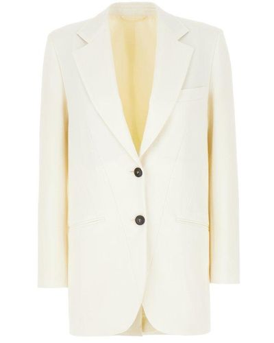 Del Core Single Breasted Tailored Blazer - White