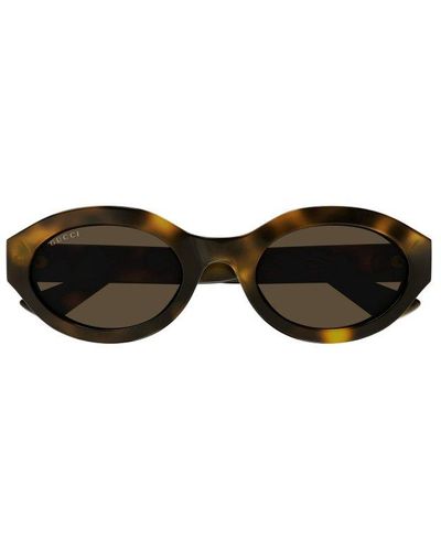 Gucci Geometric-frame Sunglasses - Black