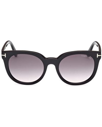 Tom Ford Round Frame Sunglasses - Black