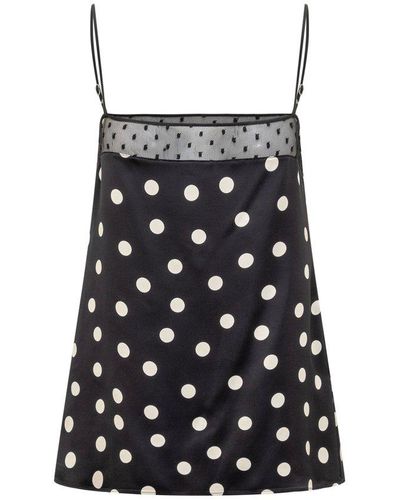 Stella McCartney Layered Polka Dot Print Top - Black