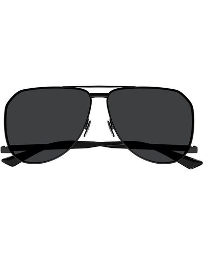 Saint Laurent Sl690 Dust Aviator Sunglasses - Black