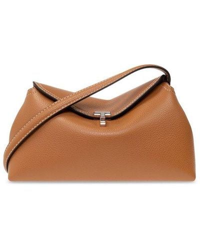 Totême Leather Shoulder Bag, - Brown