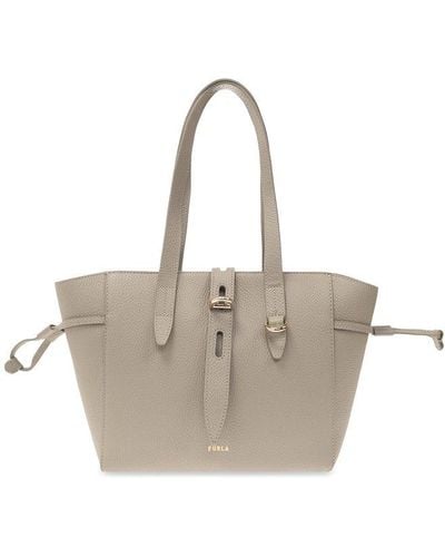 Furla 'net Small' Shopper Bag - Gray