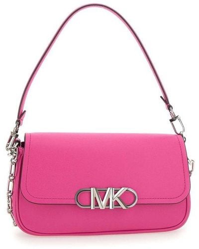 Michael Kors Logo Plaque Medium Parker Shoulder Bag - Pink