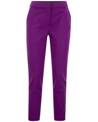 Max Mara Tanga Jersey Tuxedo Pants - Purple