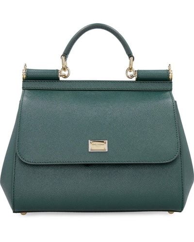 Dolce & Gabbana Sicily Leather Handbag - Green