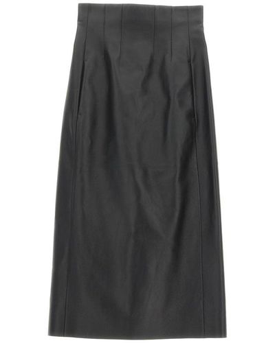 Chloé High-waisted Midi Skirt - Gray