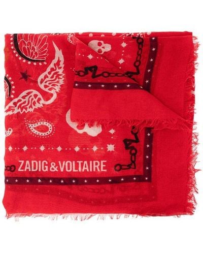 Zadig & Voltaire 'delta' Scarf - Red