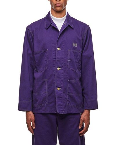 Needles X Smiths Butterfly Embroidered Jacket - Purple